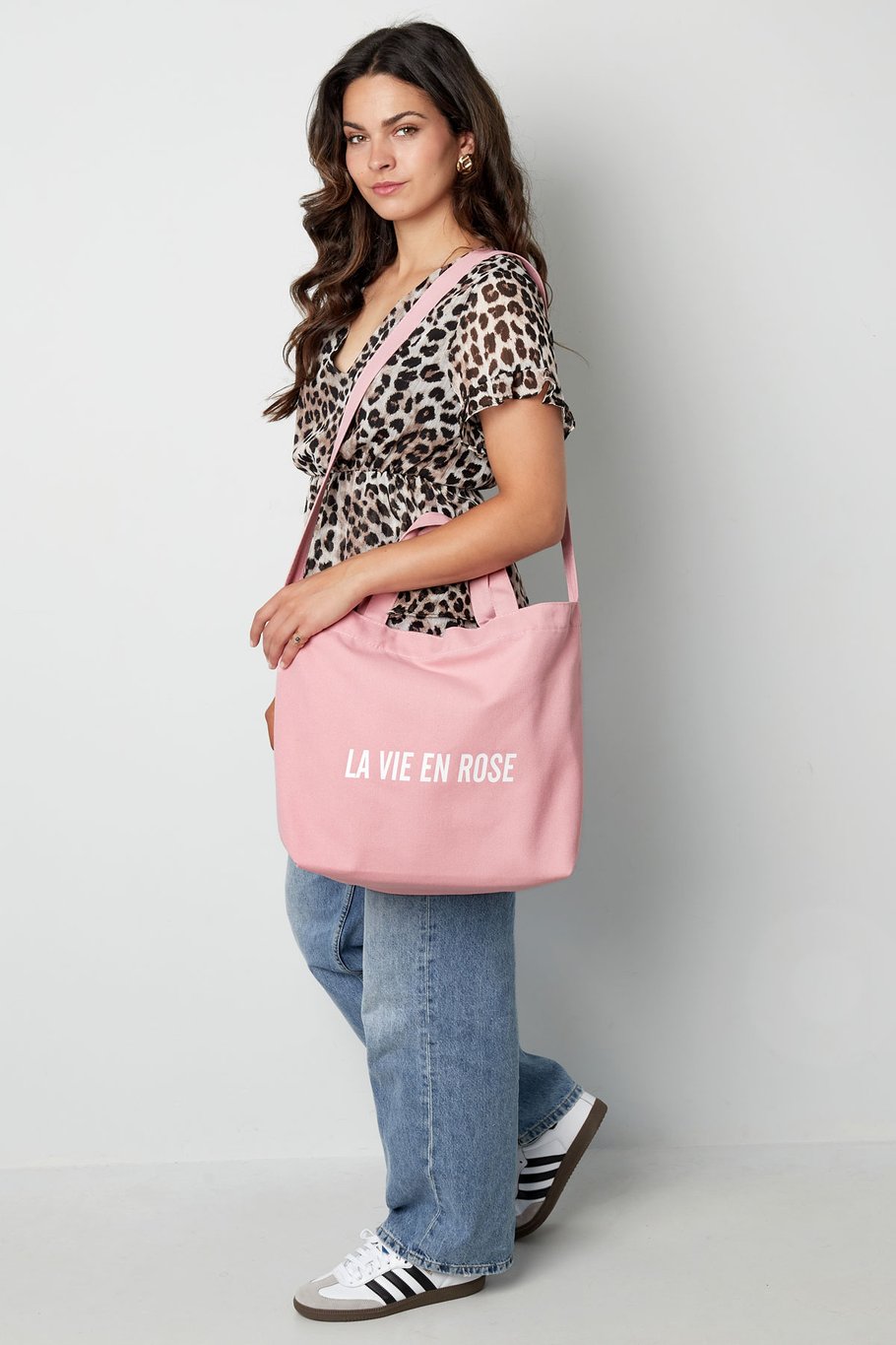 Canvas shopper la vie en rose - pink Picture3